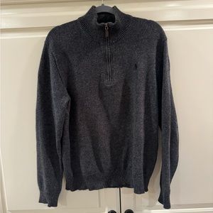 Ralph Lauren Quarter Zip Sweater Grey